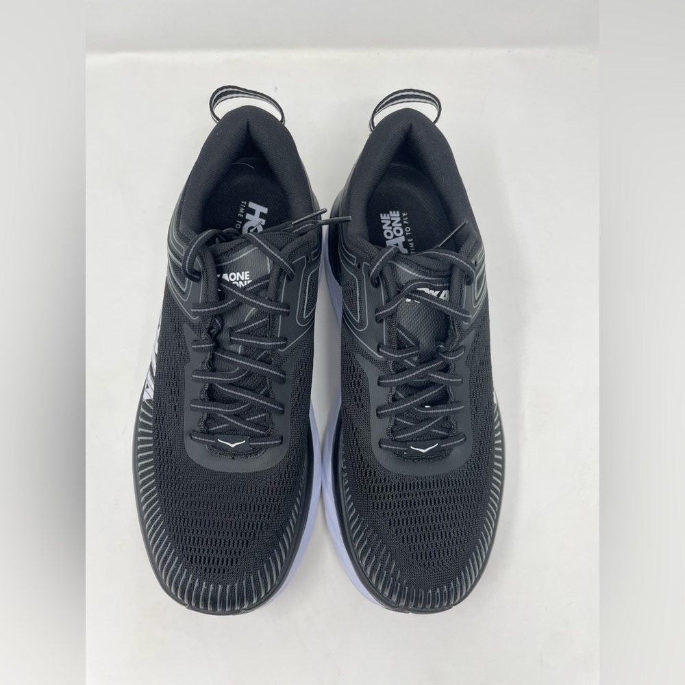 New Hoka One One Bondi 7 Black White Running Sneakers Size 9.5 Women - Picture 5 of 10
